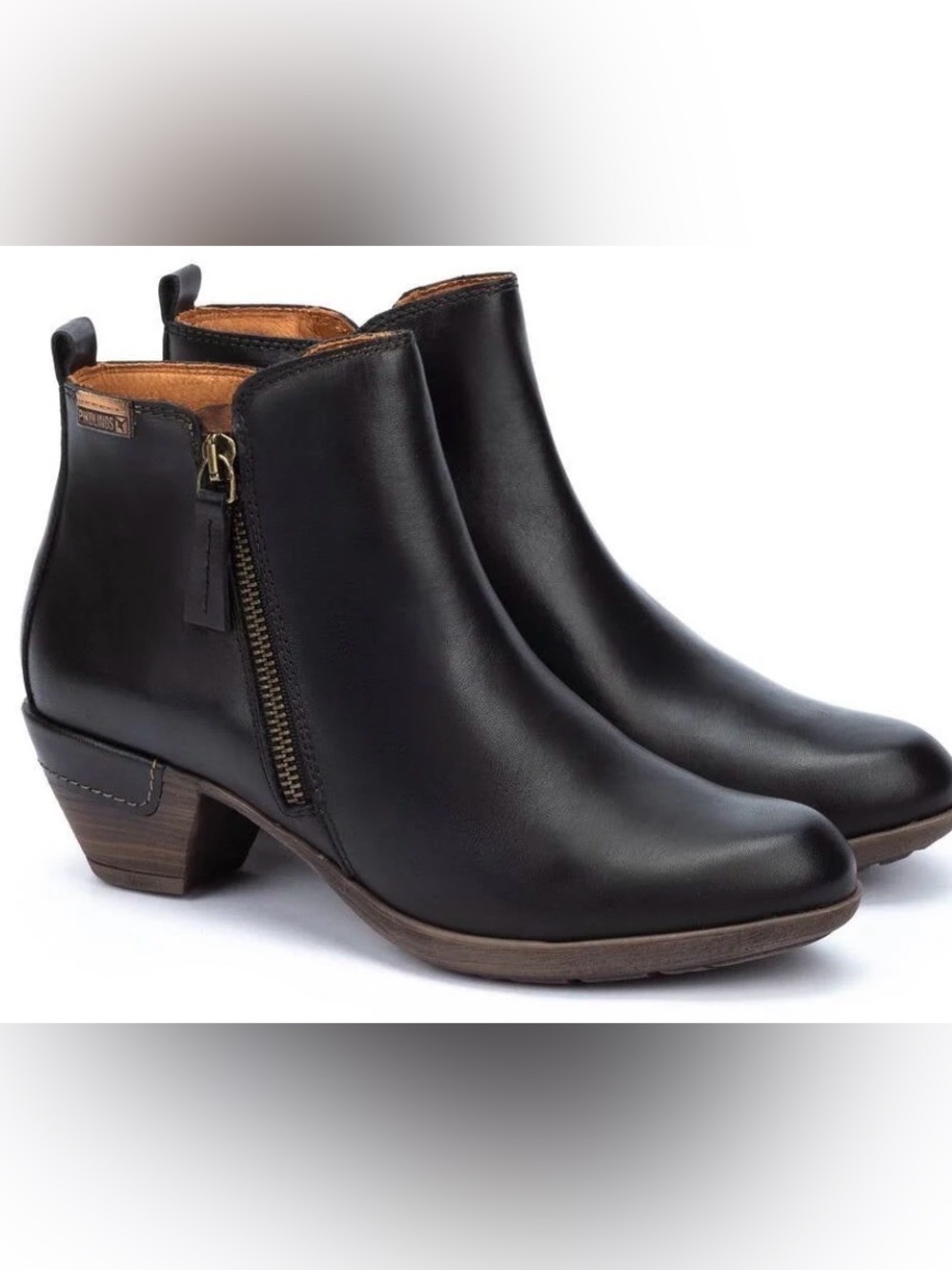Pikolinos Rotterdam Black Leather ankle Boots. Size 8 NWOT